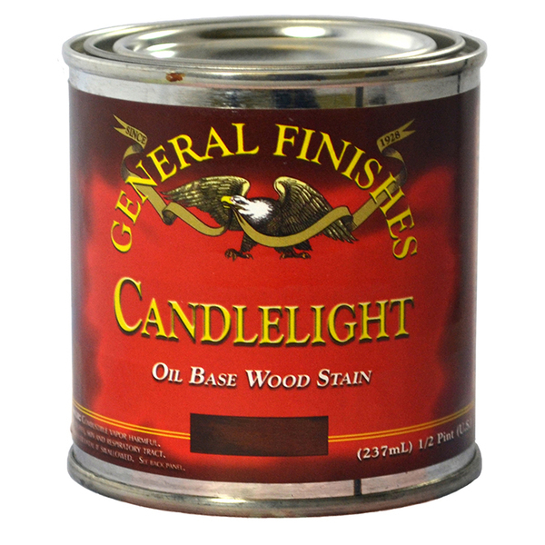 General Finishes 1/2 Pt Candlelight Wood Stain Oil-Based Penetrating Stain CLHP